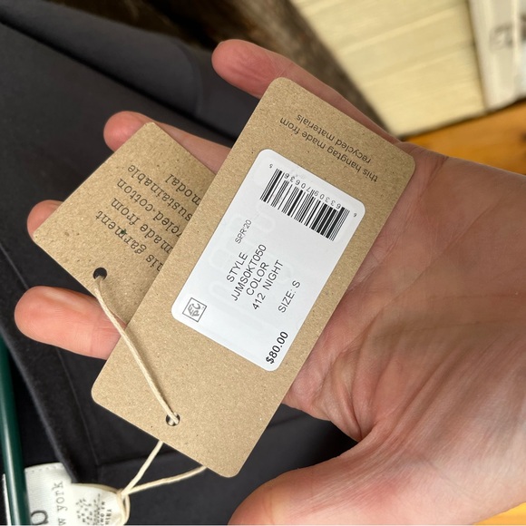 B New York Drape Front Tee NWT In Charcoal Sz S - Picture 4 of 8